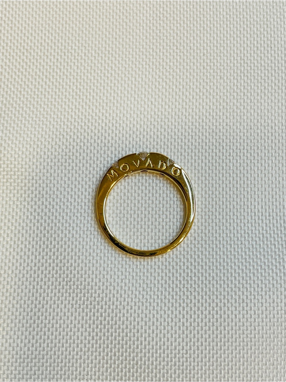 Movado 18k Yellow Gold Diamond Band Ring - Picture 7 of 8